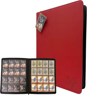 1000  Pockets Trading Card Binder,16 Pockets Card Ablum Fit for MTG/TCG/Commander/Magic,Premium Card Binder Compatible with Soccer,Baseball,Basketball and Game Card (Red)