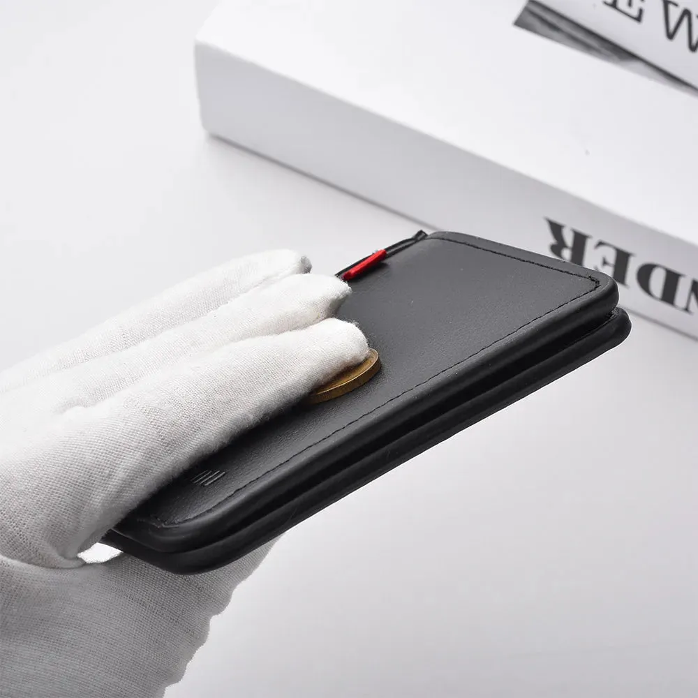 1pc new ultra-thin mini soft PU leather credit card wallet holder short vertical high-quality wallet.
