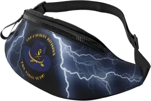 1st Cavalry Division Cav Crossbody fanny pack for men and women, ideal for travel, sports and running
