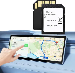 2025 Upgraded KMV6 66 EZ1 Latest Navigation SD Card Compatible with CX-5 CX-30 CX-90, Latest Navigation SD Card Map USA/CAN/MX