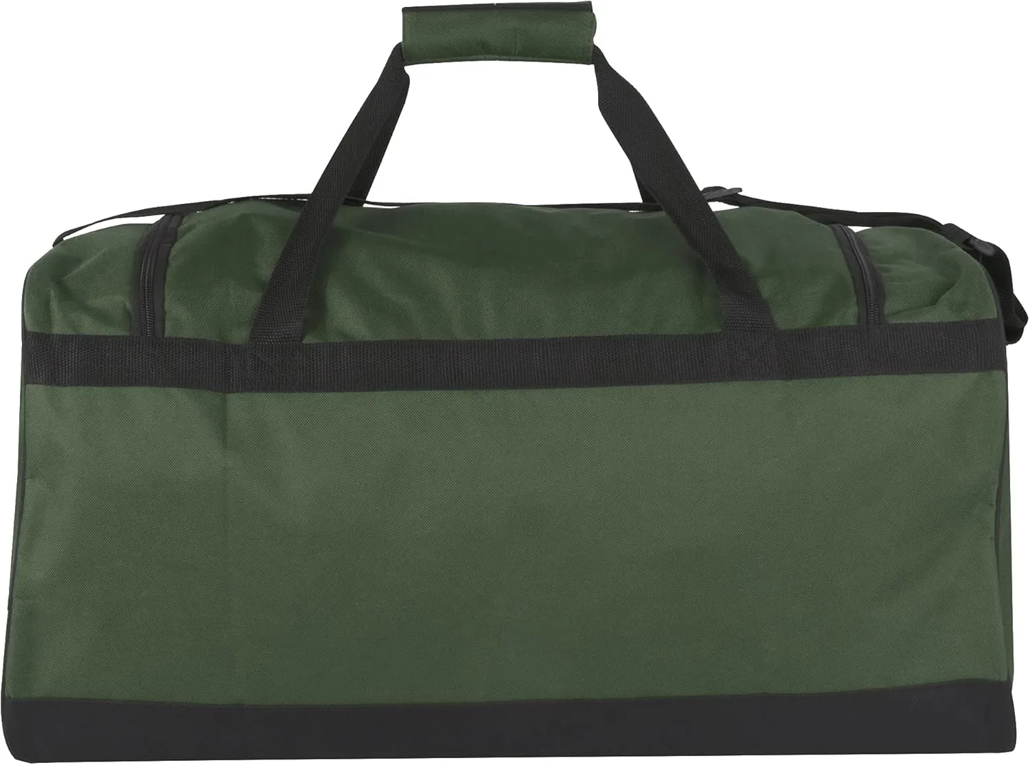 (24 Pack) Bulk 55 Liter, 24 Inch Lightweight Canvas Duffle Bags for Men & Women For Travel, Sports, Homeless Bulk (All Green Pack)