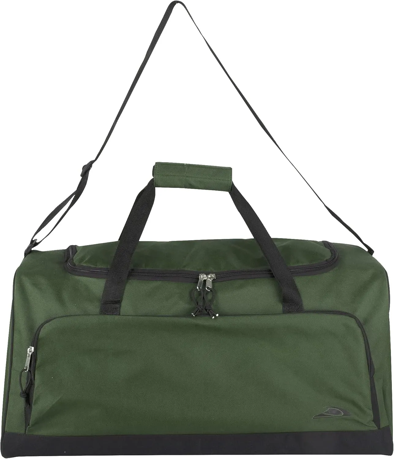 (24 Pack) Bulk 55 Liter, 24 Inch Lightweight Canvas Duffle Bags for Men & Women For Travel, Sports, Homeless Bulk (All Green Pack)