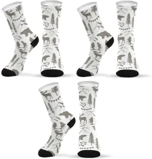 3 Packs Casual Socks, Compression Crew Knee High Athletic Soft Circulation Socks