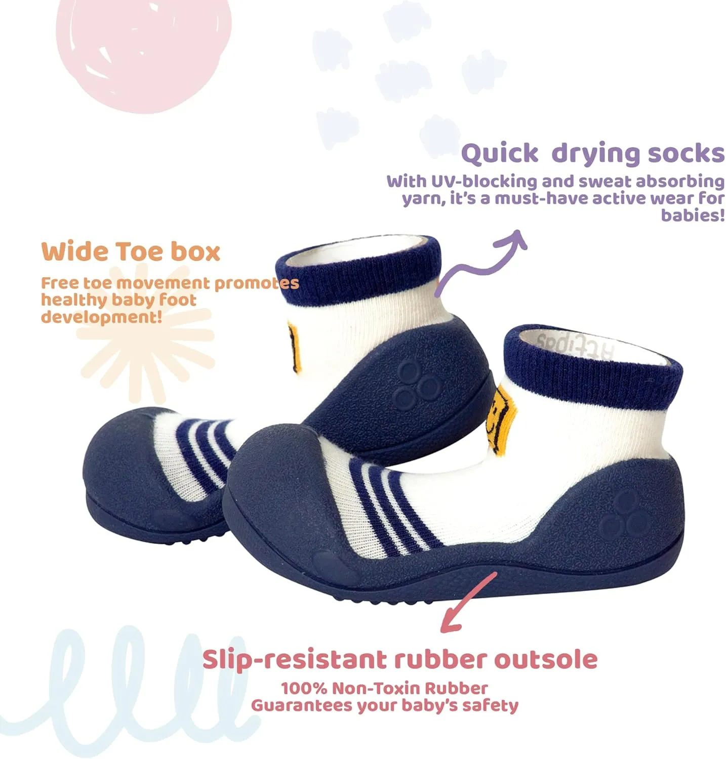 3.5 Baby Sock Shoes for Baby Boy & Girl, Soft, Non-Slip Toddler Sock Shoes, Breathable Infant Walking Shoes, First Steps Baby Shoes, Fun Animal-Themed Designs, Easy to Put On