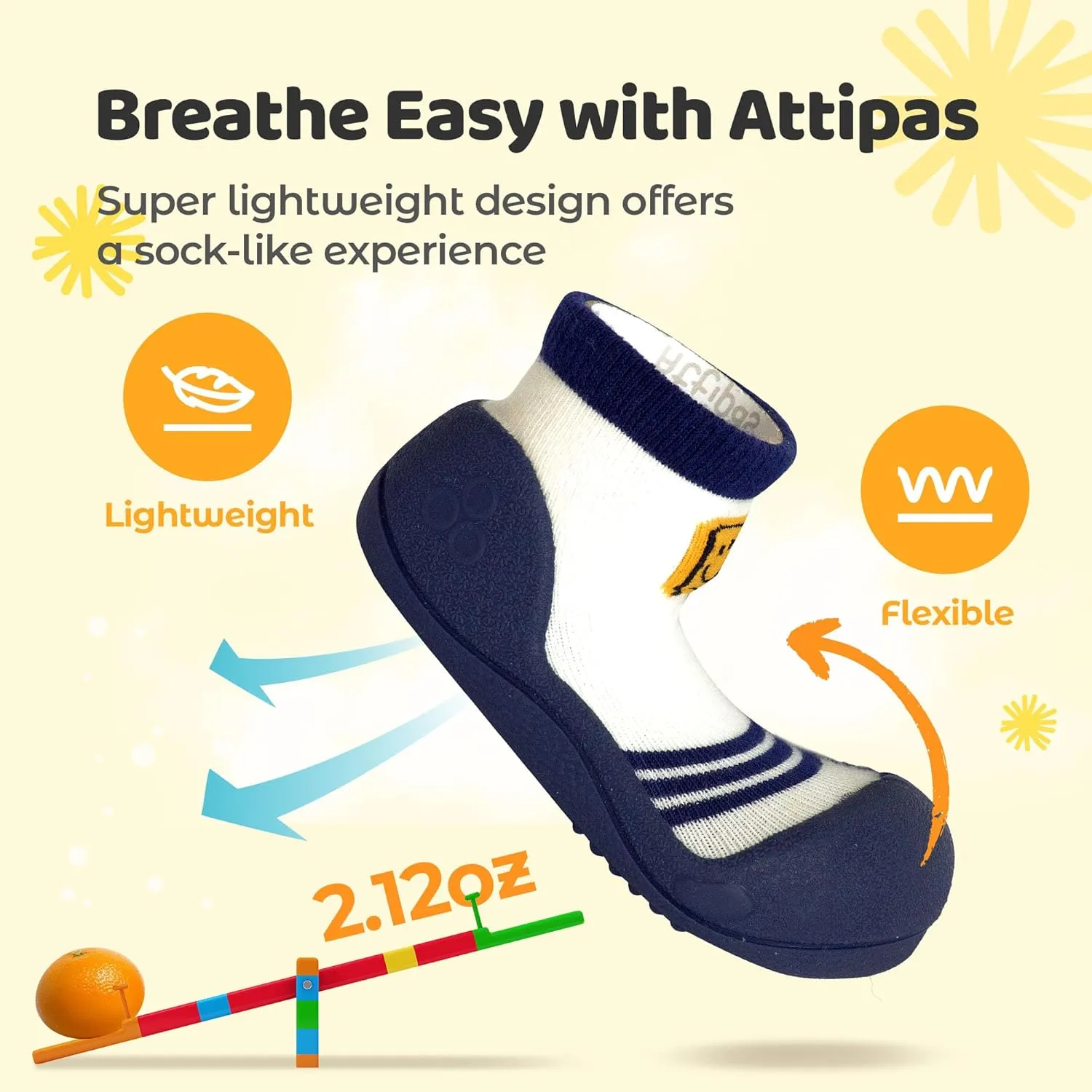 3.5 Baby Sock Shoes for Baby Boy & Girl, Soft, Non-Slip Toddler Sock Shoes, Breathable Infant Walking Shoes, First Steps Baby Shoes, Fun Animal-Themed Designs, Easy to Put On