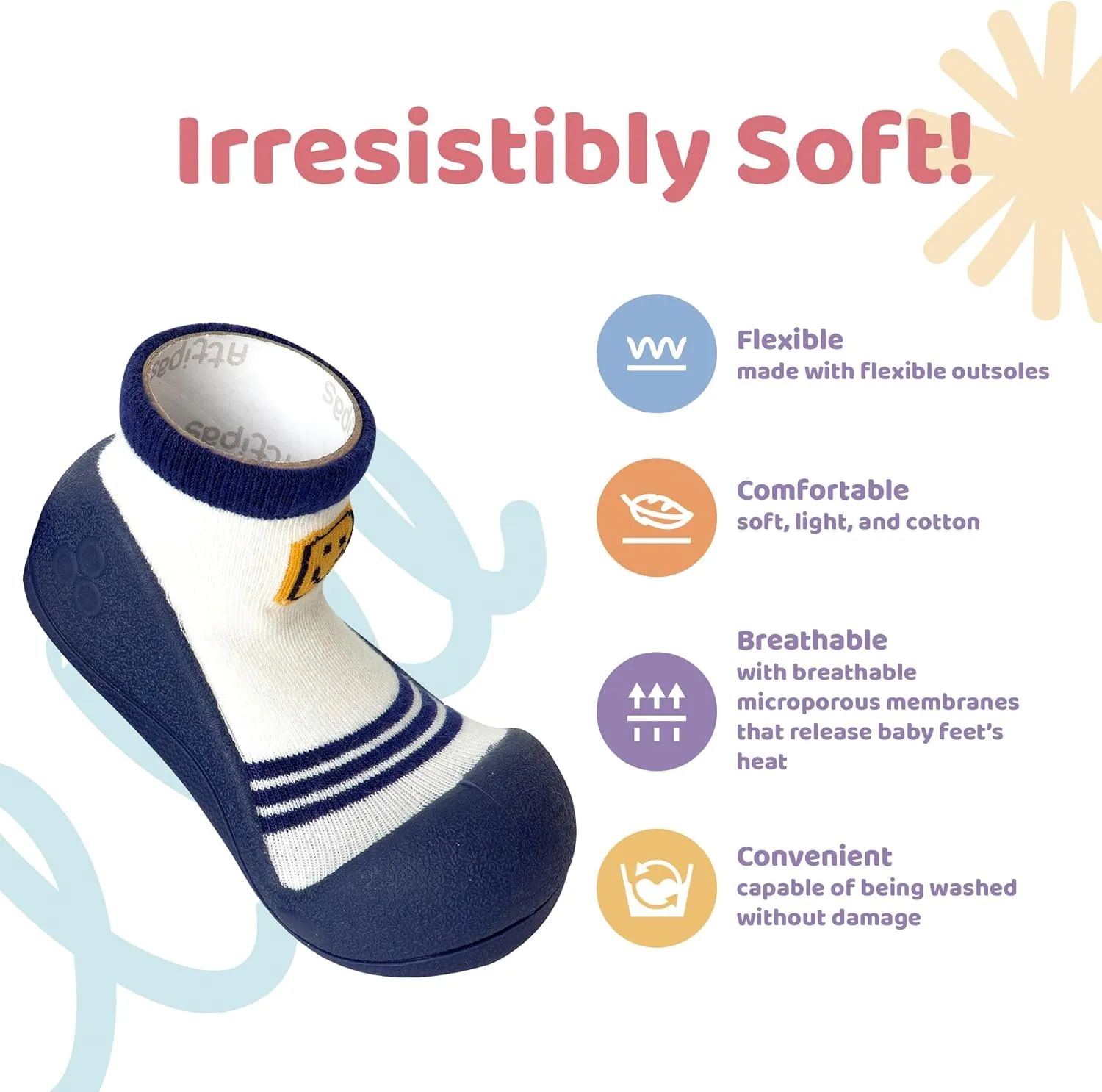 3.5 Baby Sock Shoes for Baby Boy & Girl, Soft, Non-Slip Toddler Sock Shoes, Breathable Infant Walking Shoes, First Steps Baby Shoes, Fun Animal-Themed Designs, Easy to Put On