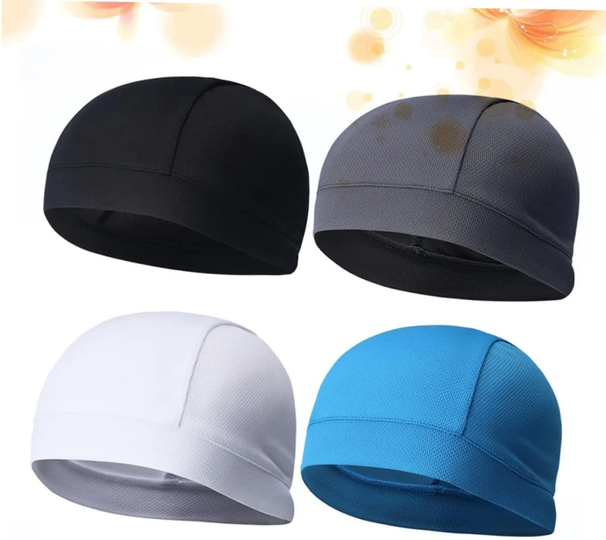 3pcs Helmet Liner Skull Cap Skull Cap Helmet Cycling Beanie Caps Sports Sweat Hat Beanie Hat Cycling Hat