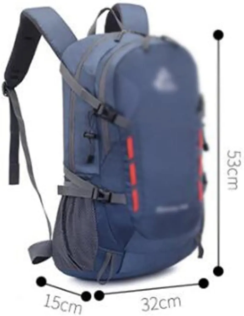 40L Travel Backpack Large Capacity Men's Women's Backpack Camping Hiking Sports Bag(D)