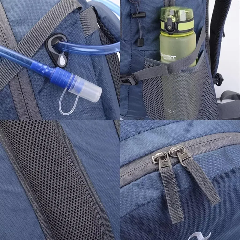 40L Travel Backpack Large Capacity Men's Women's Backpack Camping Hiking Sports Bag(D)