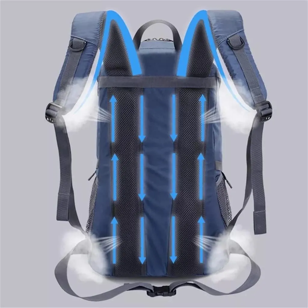 40L Travel Backpack Large Capacity Men's Women's Backpack Camping Hiking Sports Bag(D)