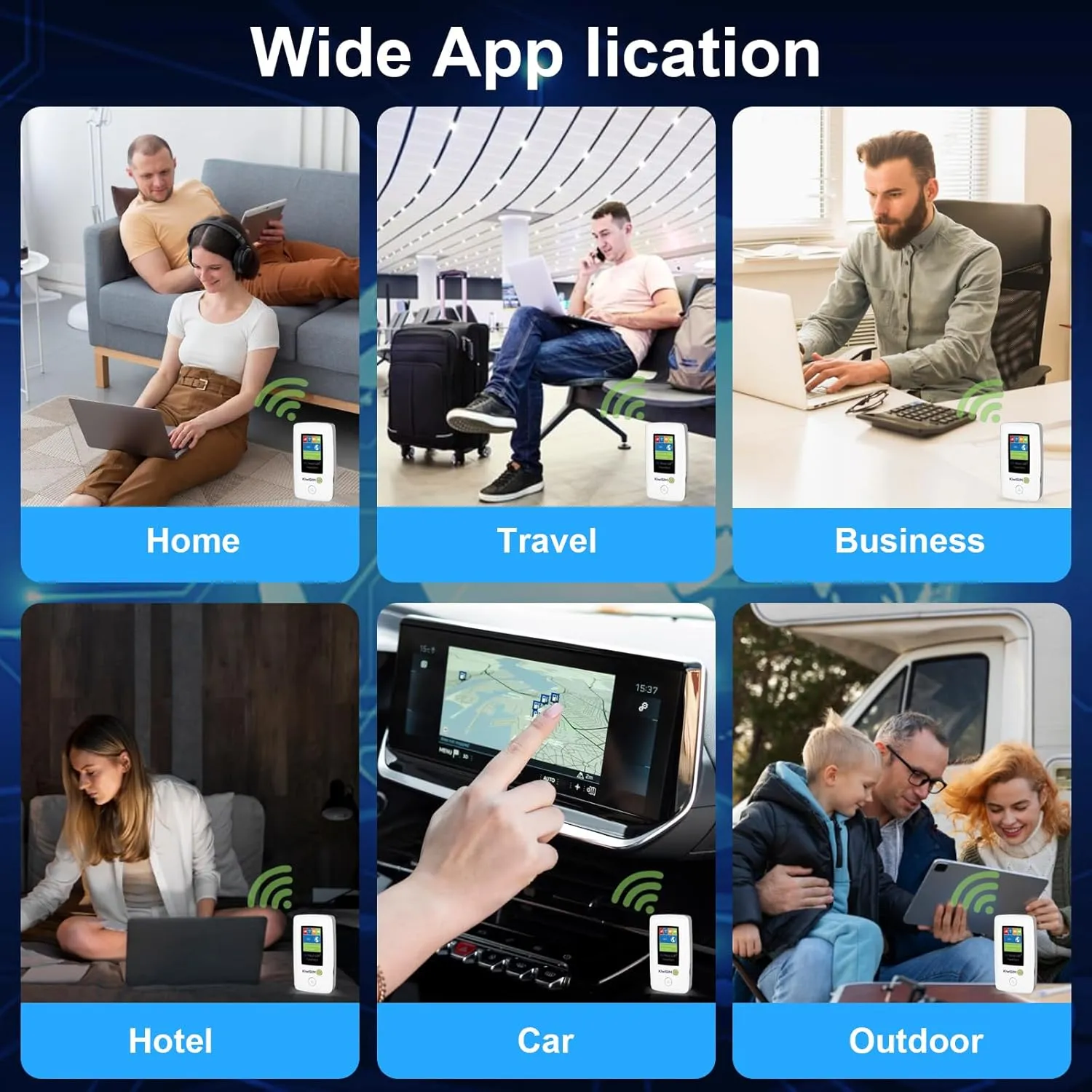 4G LTE WiFi Mobile Hotspot - Pocket WiFi with 5GB Data SIM Card, International Hotspot Router & Power Bank, No Contract or SIM Card Required,10 Connected Devices, Ideal for Travel in The US & Europe