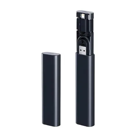 5-in-1 PD60W Fast Charge Cable Conversion Adapter USB Micro iPhone Conversion Adapter USB C to Type C Cable Card Storage Case