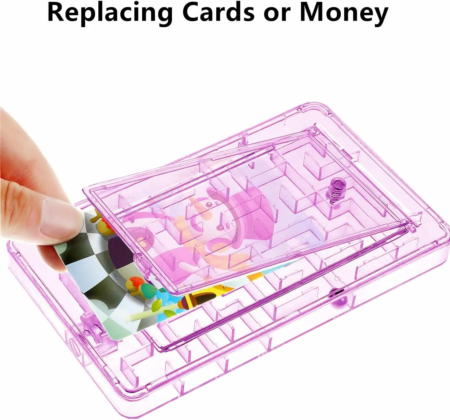 5 Packs Money Puzzle Gift Card Holder Maze Puzzle Gift Card Boxes Intellectual Pinball Money Holder Game for Cash Cards Adults Teen Christmas Stocking Stuffers Birthday Favors