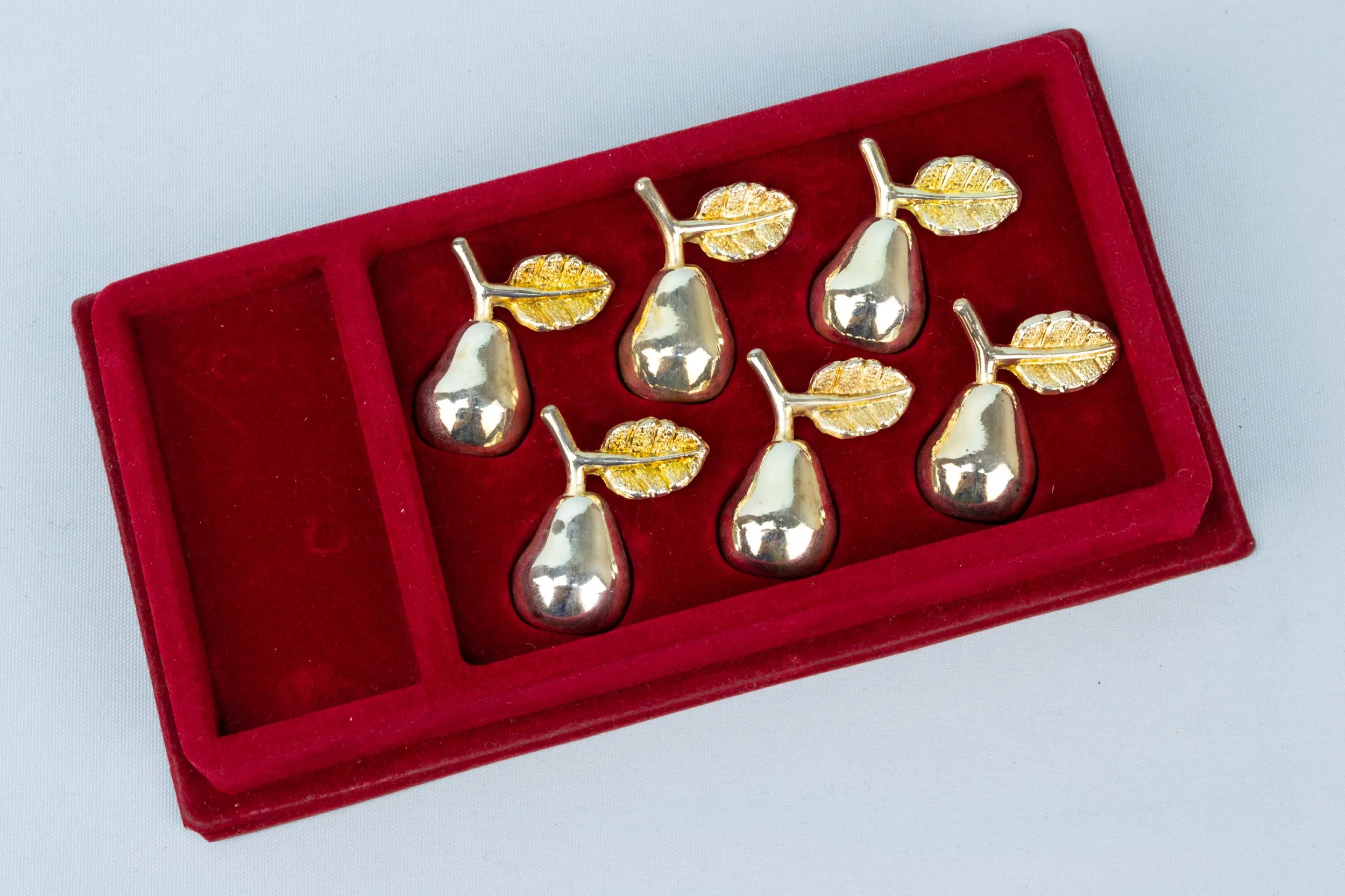 6 Pear Shaped Name Card or Menu Holders