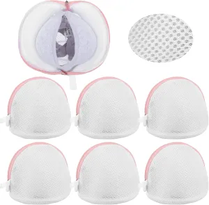 6Pcs Bra Washing Bag for Laundry, Underwear Brassiere Bag Set Mesh Wash Lingerie for Washing Machine With Zipper, Lingerie Bags Bra Laundry Bags Women Lingeries Wash for Washes Delicates