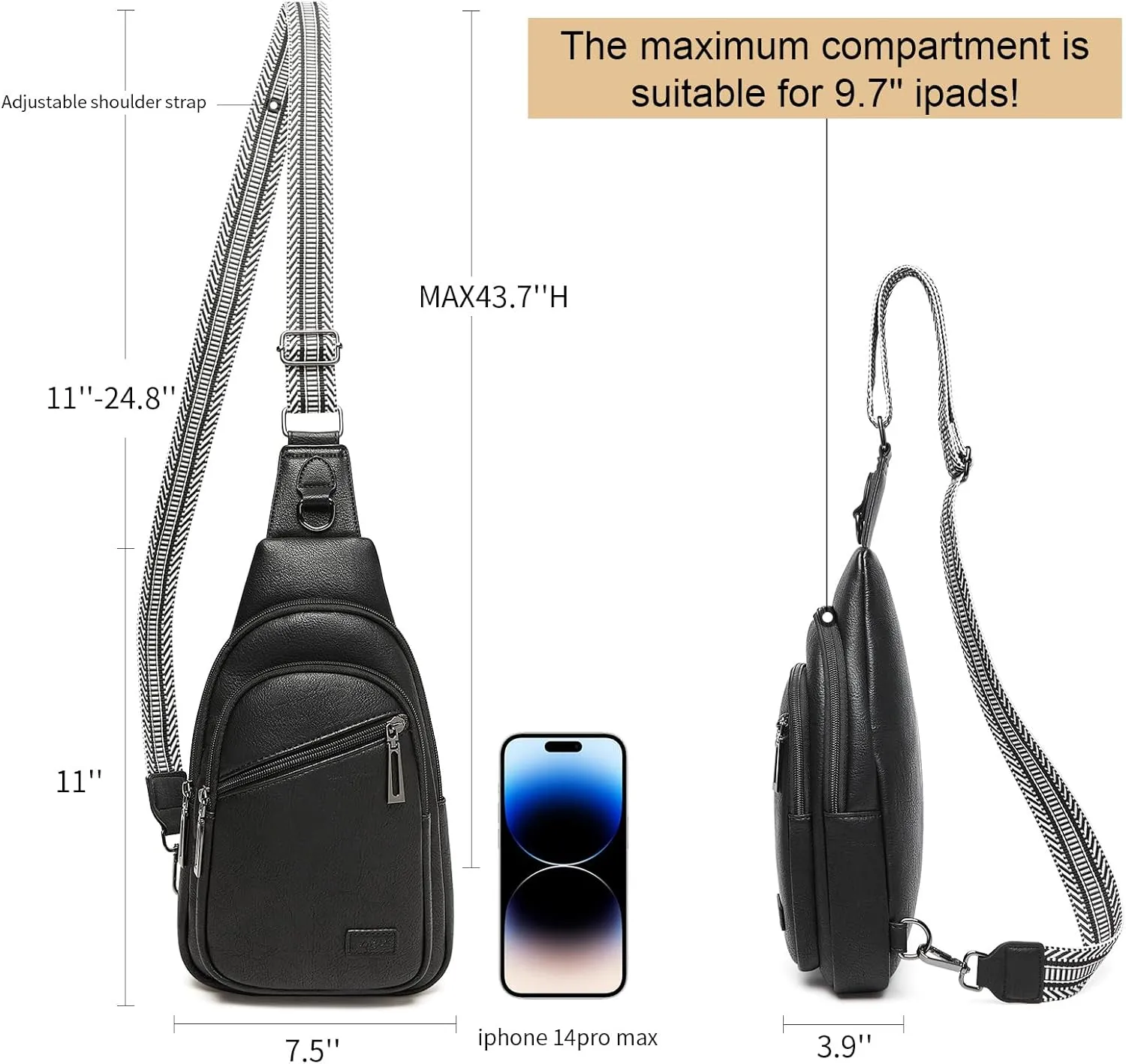 7L Sling Bag Crossbody Bags for Women Fanny Packs Purses Cross Body Bag for Woman Small backpack Travel Shoulder Bag handbags
