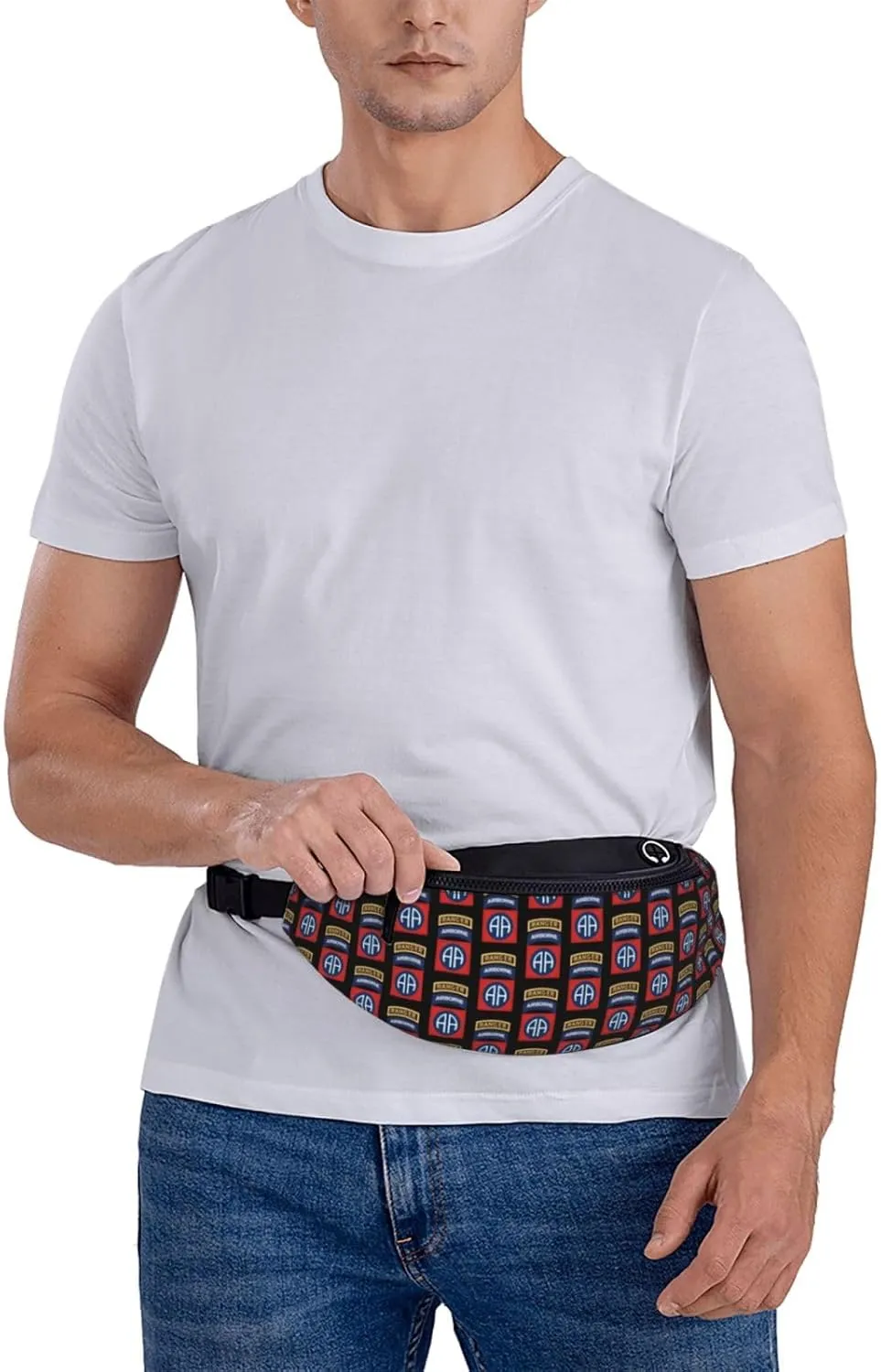 82nd Airborne Fanny Pack Daypack Crossbody Waist Bag For Travel Sports Running Hiking