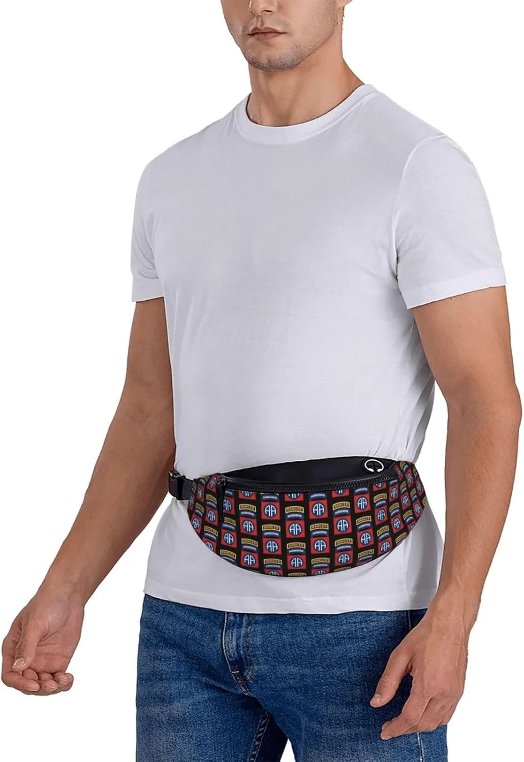 82nd Airborne Fanny Pack Daypack Crossbody Waist Bag For Travel Sports Running Hiking