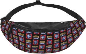 82nd Airborne Fanny Pack Daypack Crossbody Waist Bag For Travel Sports Running Hiking
