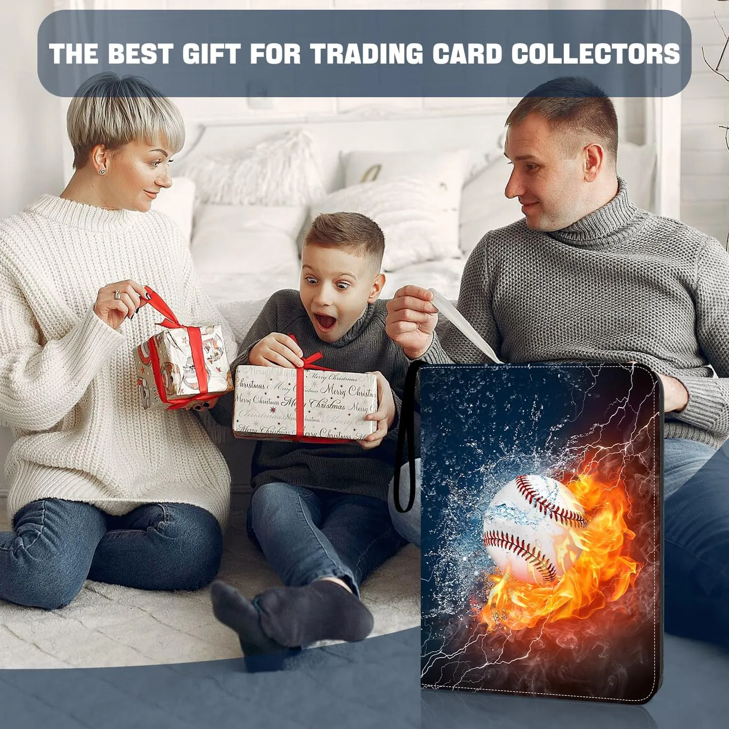 9-Pocket Baseball Card Binder - Holds 900 Cards with 50 Removable Sleeves | Sports & Trading Card Album for Collectibles
