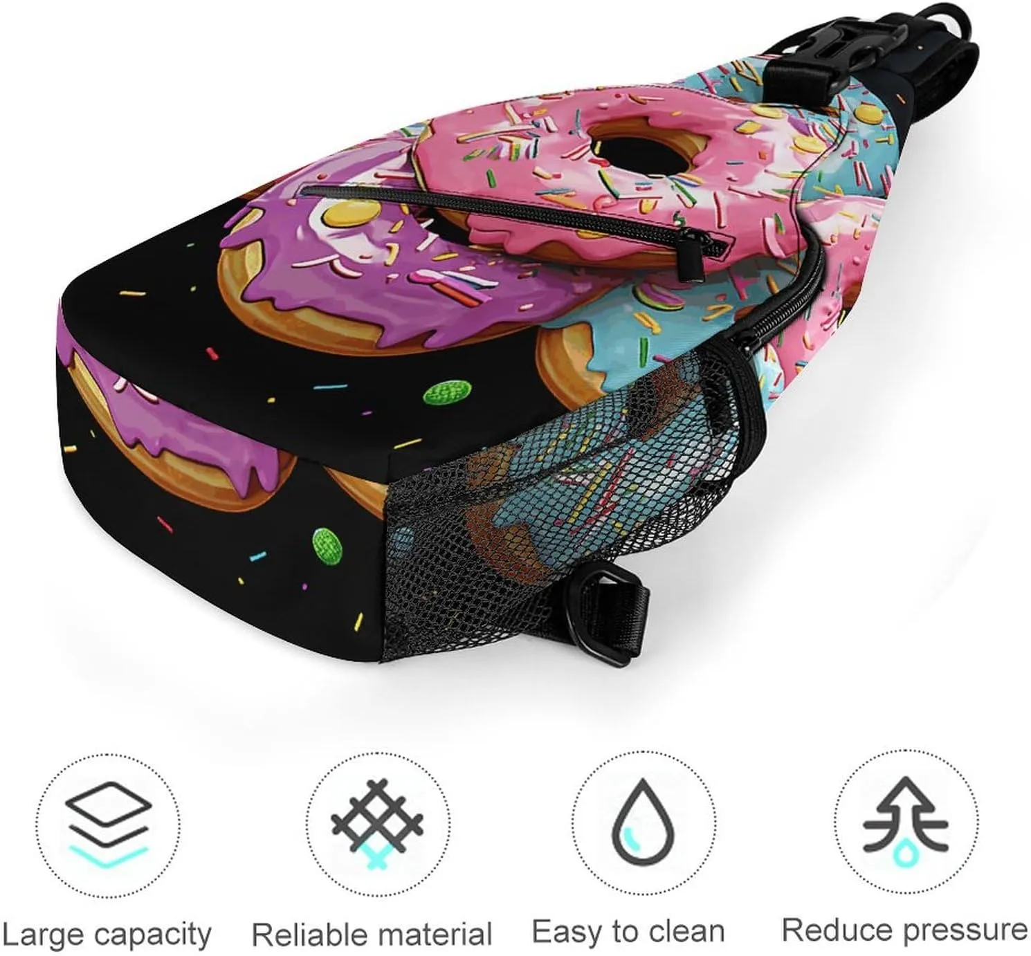 A Psychedelic Cat Sling Bag Crossbody Bags Cross Body Bag Fanny Packs Chest Bags Sling Purses for Travel