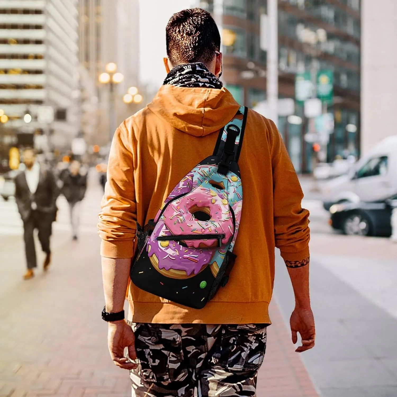 A Psychedelic Cat Sling Bag Crossbody Bags Cross Body Bag Fanny Packs Chest Bags Sling Purses for Travel