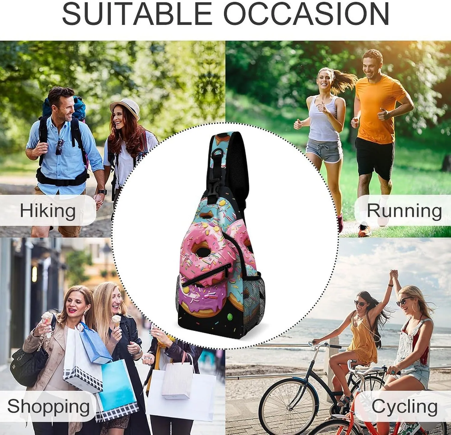 A Psychedelic Cat Sling Bag Crossbody Bags Cross Body Bag Fanny Packs Chest Bags Sling Purses for Travel