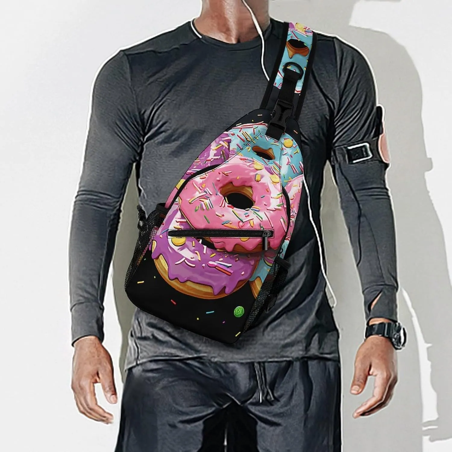 A Psychedelic Cat Sling Bag Crossbody Bags Cross Body Bag Fanny Packs Chest Bags Sling Purses for Travel