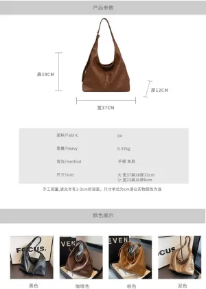 A versatile and casual large-capacity underarm women's bag for commuting to work
