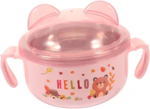 ABOOFAN -scalding Baby Food Bowl Stainless Steel Boys and Girls Dinnerware Multi-functional Bowl for Soup Salad Noodles Easy Hold Two Handles