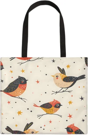 Abstraction Stars Birds Square Canvas Tote Bag Top Handle Purses Stylish Women Canvas Shoulder Tote Bags Reusable Handbags for Work Travel Picnic Beach Shopping Gym Hiking