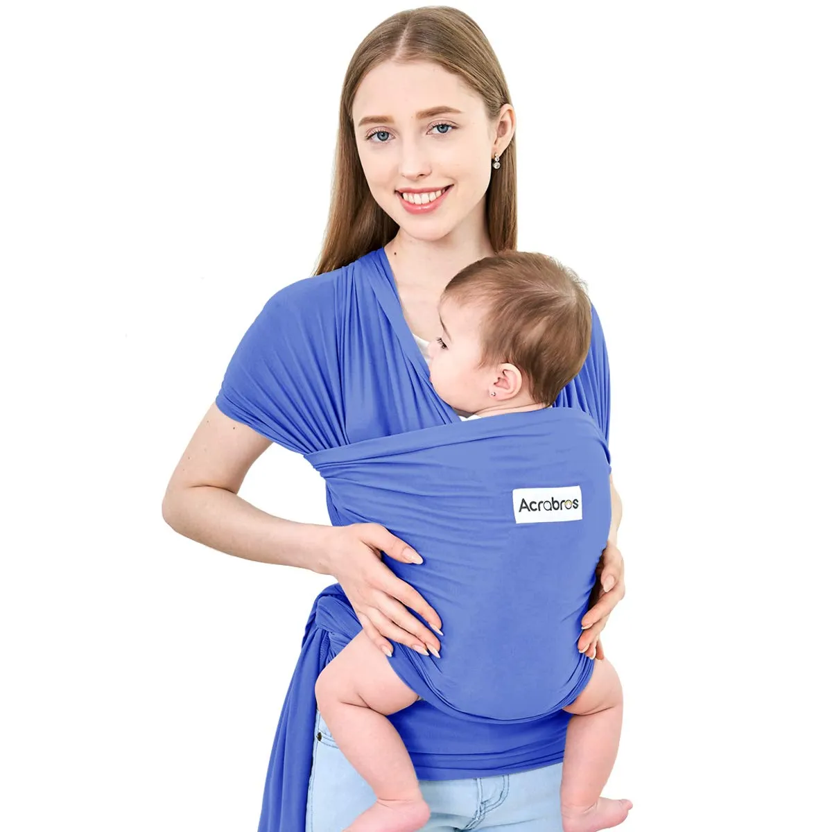 Acrabros Baby Wrap Carrier,Hands Free Baby Carrier Sling,Lightweight,Breathable,Softness,Perfect for Newborn Infants and Babies Shower Gift,Purple