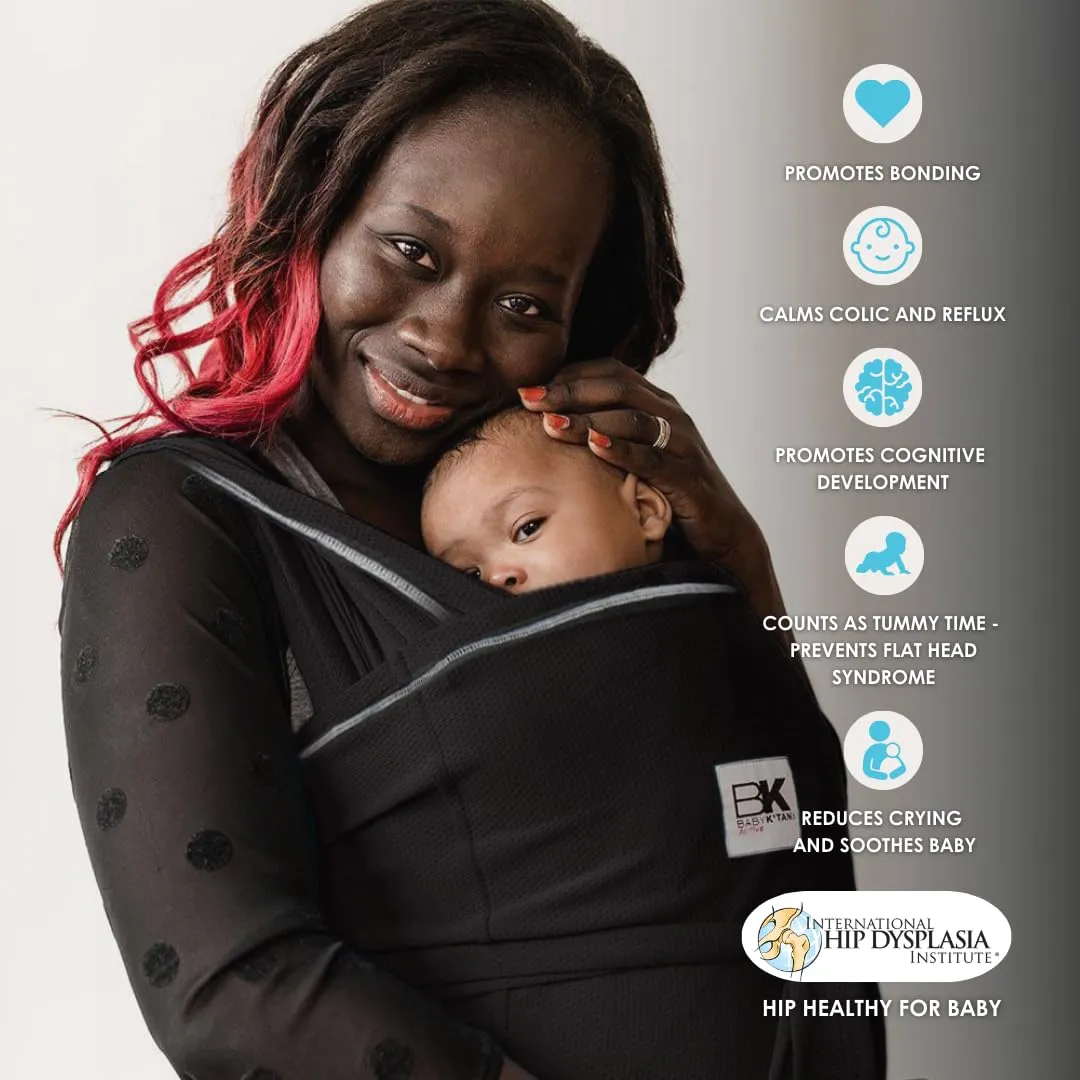 Active Baby K'tan Baby Carrier Wrap: #1 Easy Pre-Wrapped Baby Sling | Breathable Sport Performance Blend | UVA/UVB Infant Sun Protection | Quick Drying | Newborn to Toddler up to 35lb (See Size Chart)