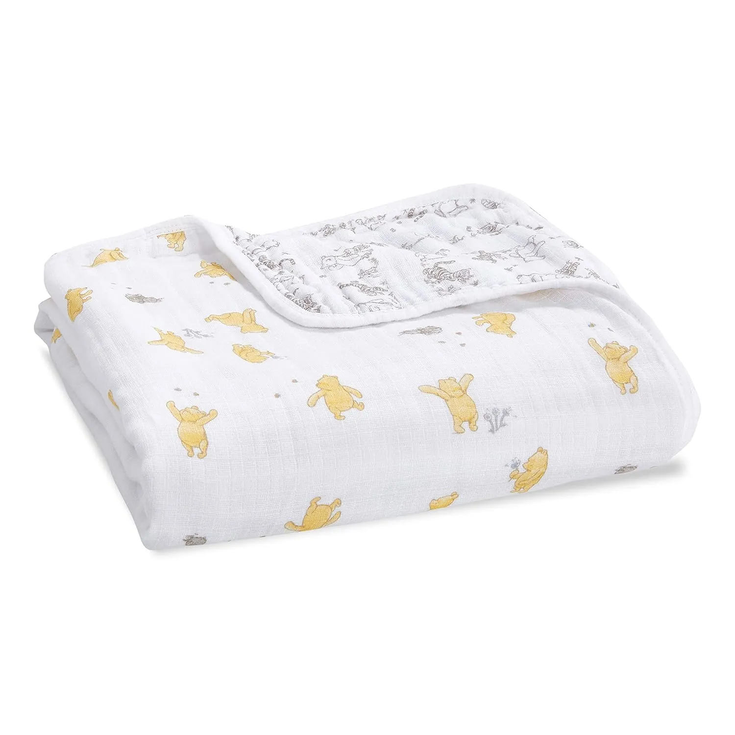 aden   anais Dream Blanket, Boutique Muslin Baby Blankets for Girls & Boys, Ideal Lightweight Newborn Nursery & Crib Blanket, Unisex Toddler & Infant Bedding, Shower & Registry Gift, Winnie The Pooh