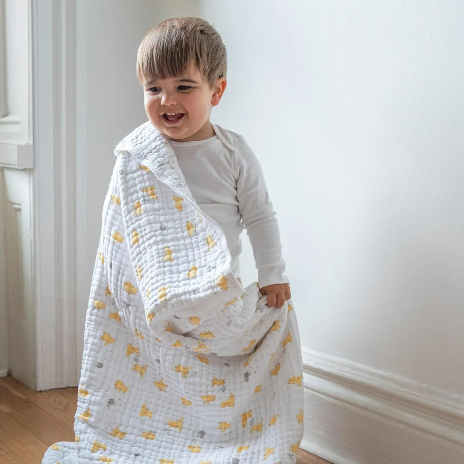 aden   anais Dream Blanket, Boutique Muslin Baby Blankets for Girls & Boys, Ideal Lightweight Newborn Nursery & Crib Blanket, Unisex Toddler & Infant Bedding, Shower & Registry Gift, Winnie The Pooh