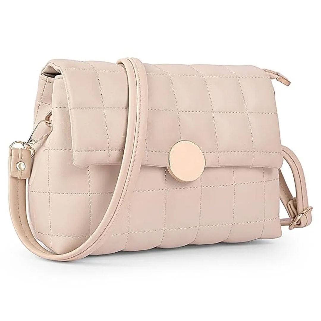 ADISA Women's Girls Quilted Cross Body Sling Bag