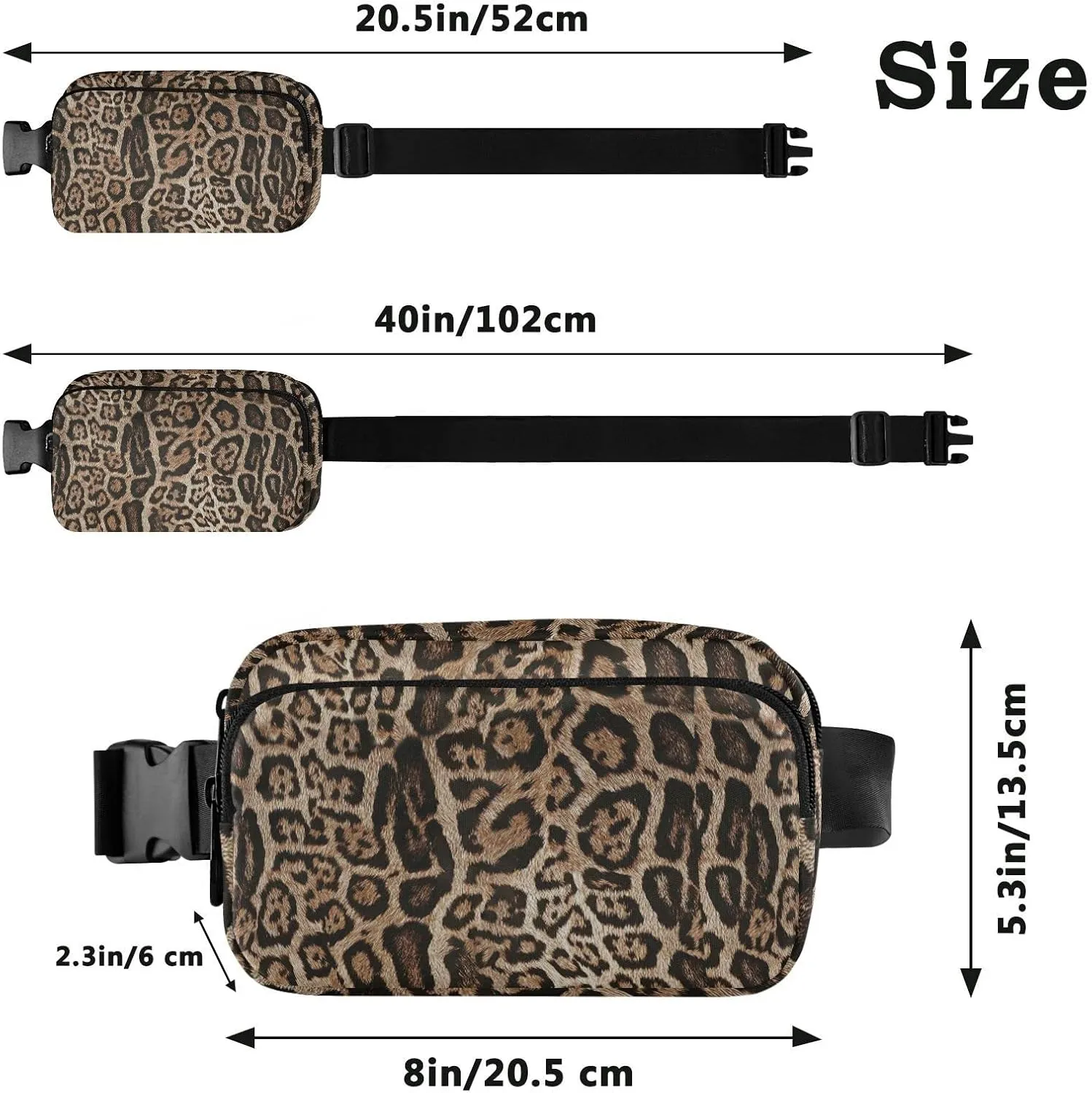Adjustable Belt Running Bag, Fanny Pack Waist Runners Bag Tote for Women Men Sports Hiking Fitness Exercise Gym Pouch