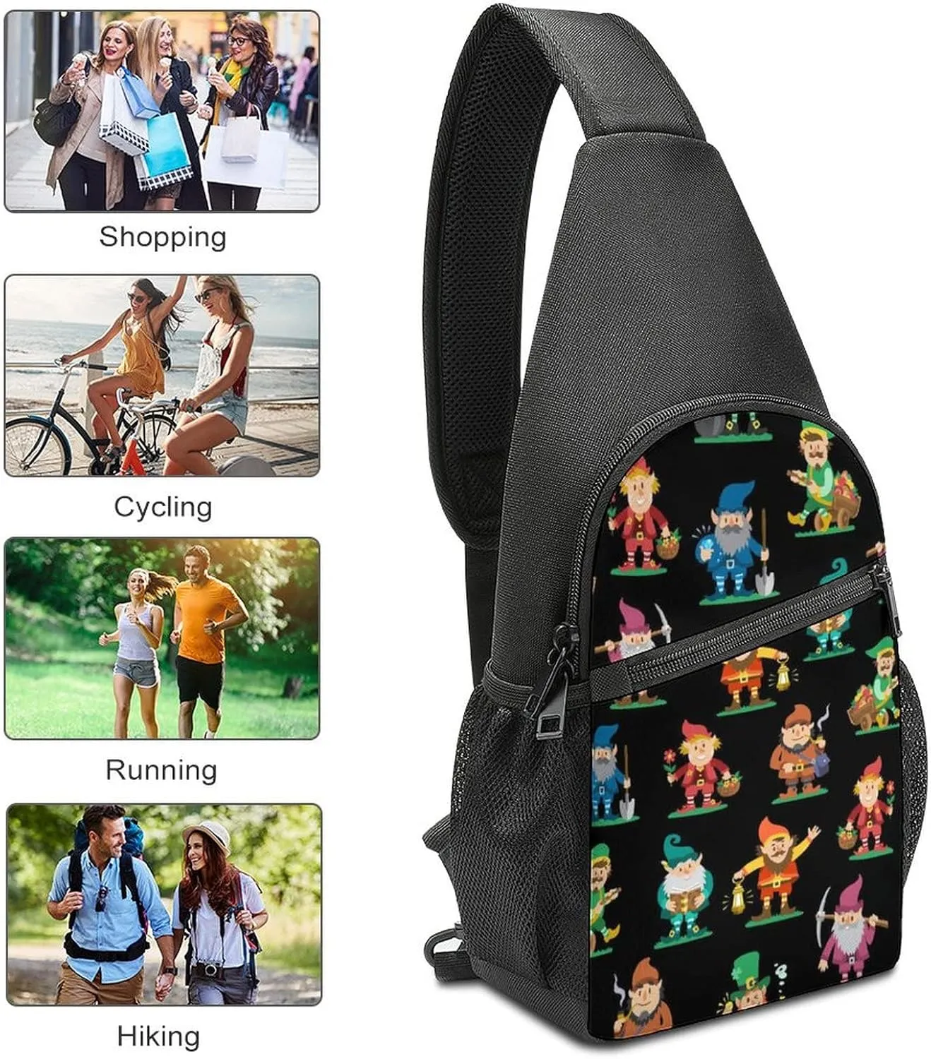 Adjustable Fanny Waist Pack Pouch, Crossbody Durable Runners Bag Wallet for Sports Cycling Gym Hiking Fitness Women Men