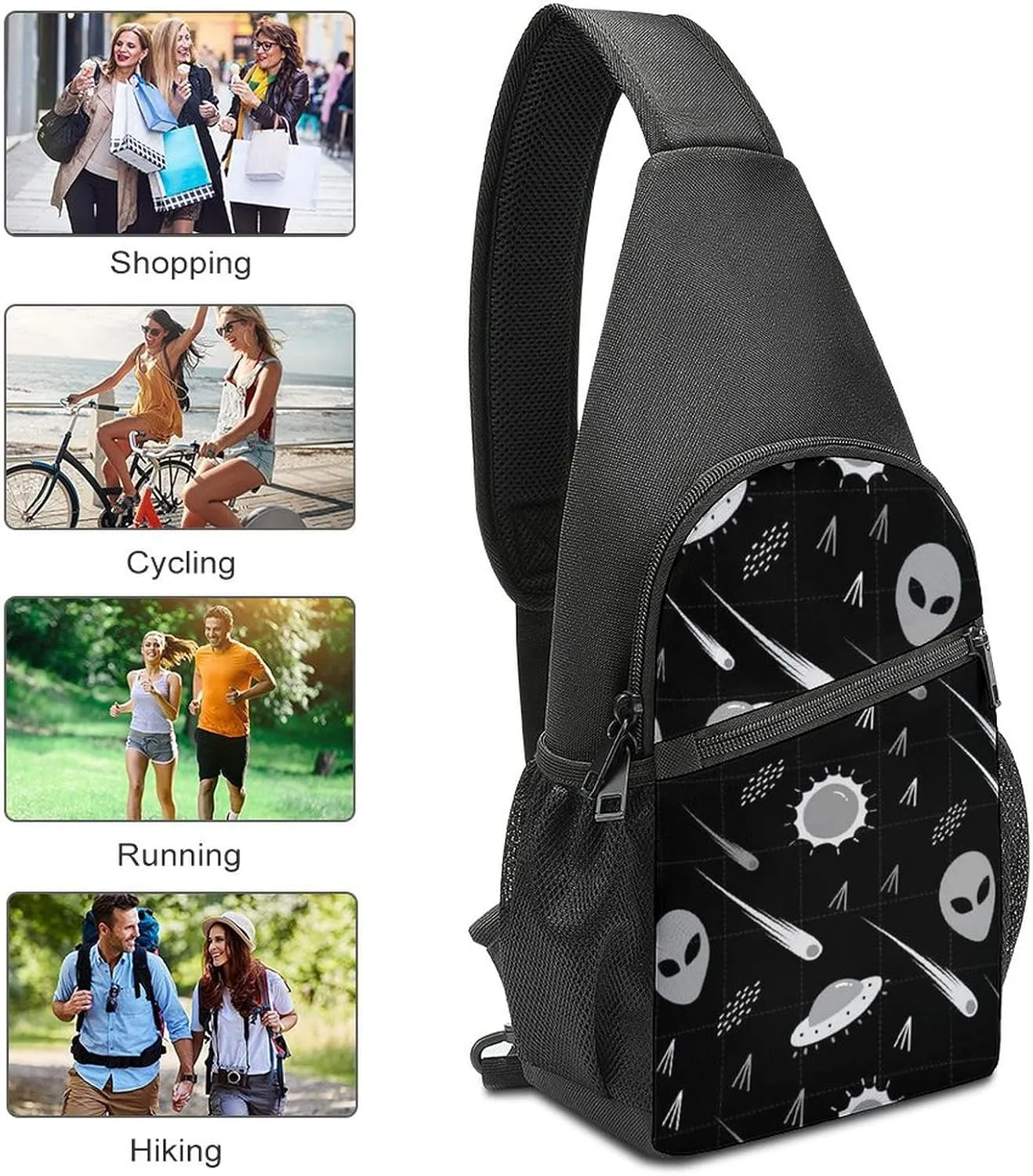 Adjustable Fanny Waist Pack Pouch, Crossbody Durable Runners Bag Wallet for Sports Cycling Gym Hiking Fitness Women Men