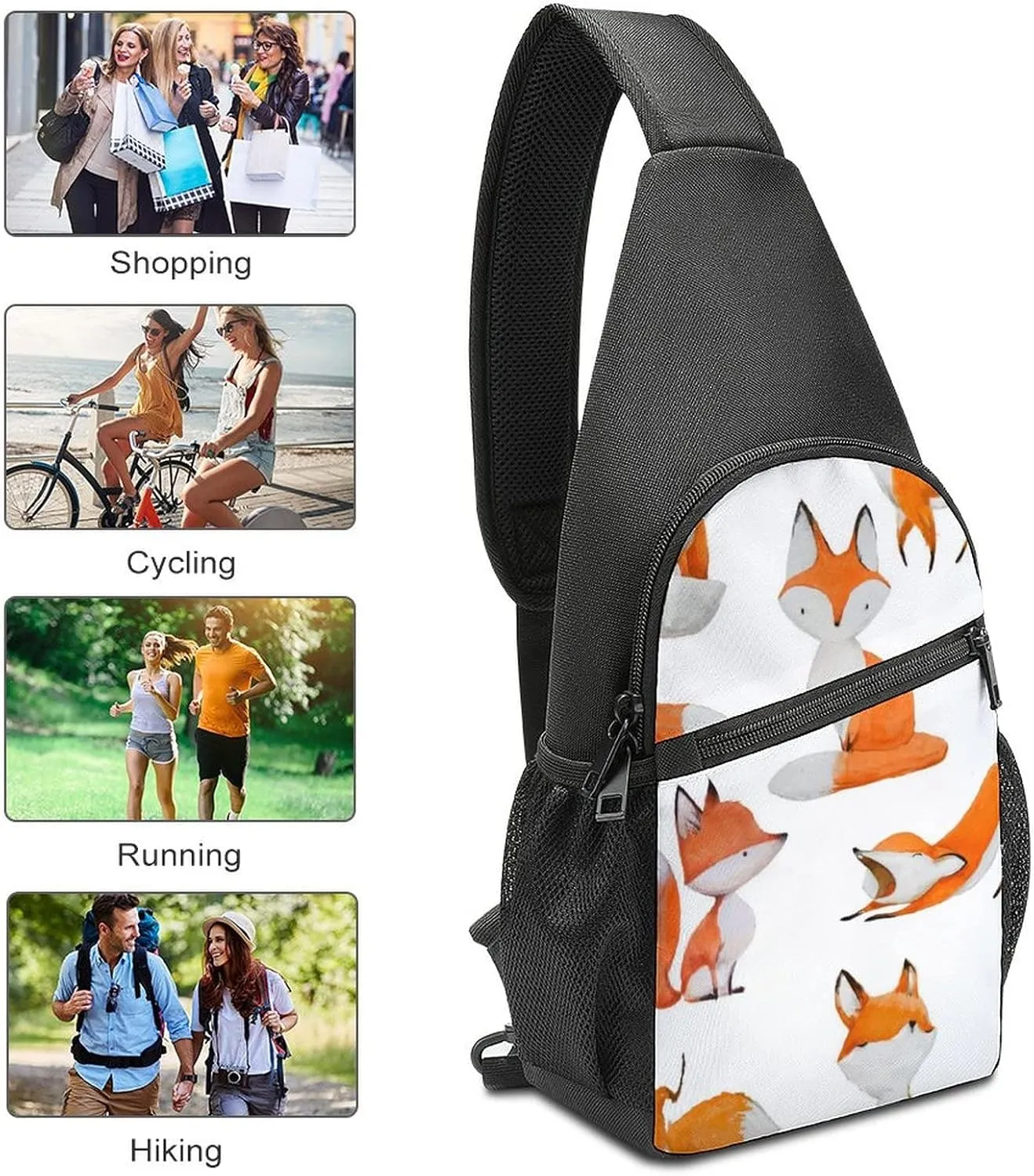 Adjustable Fanny Waist Pack Pouch, Crossbody Durable Runners Bag Wallet for Sports Cycling Gym Hiking Fitness Women Men