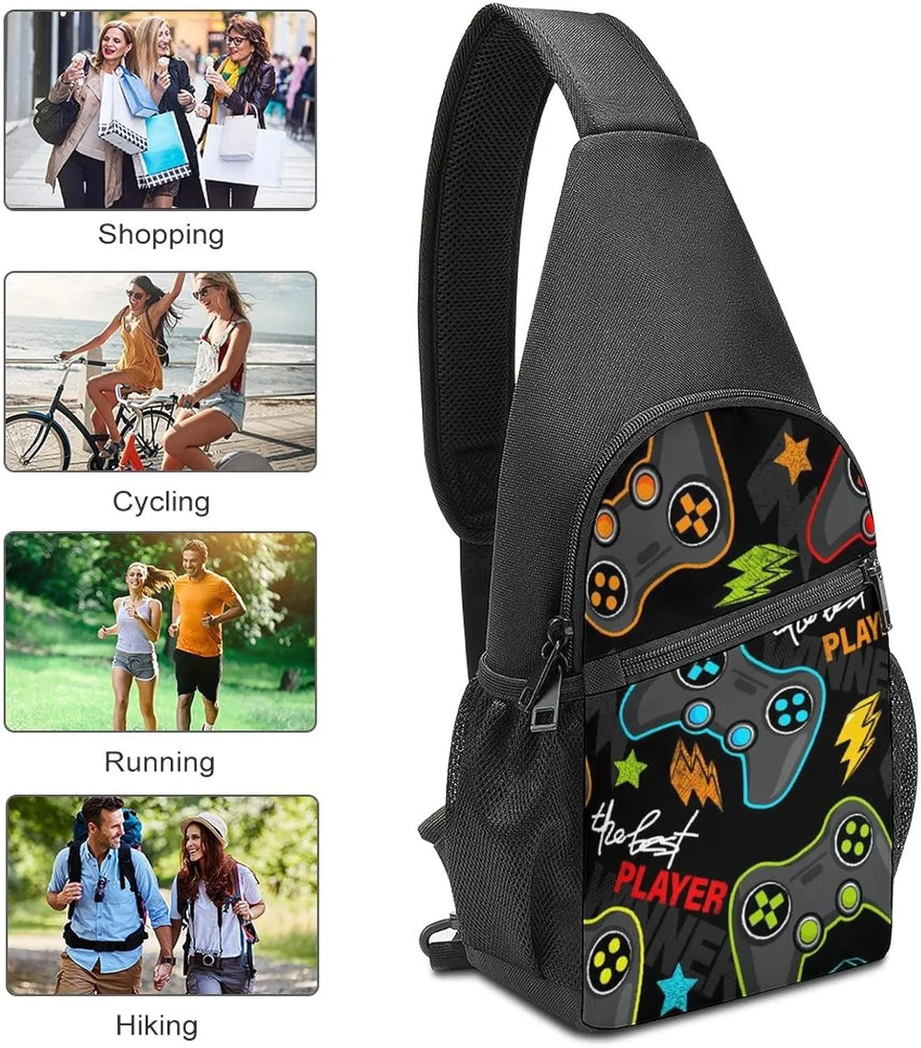 Adjustable Fanny Waist Pack Pouch, Crossbody Durable Runners Bag Wallet for Sports Cycling Gym Hiking Fitness Women Men