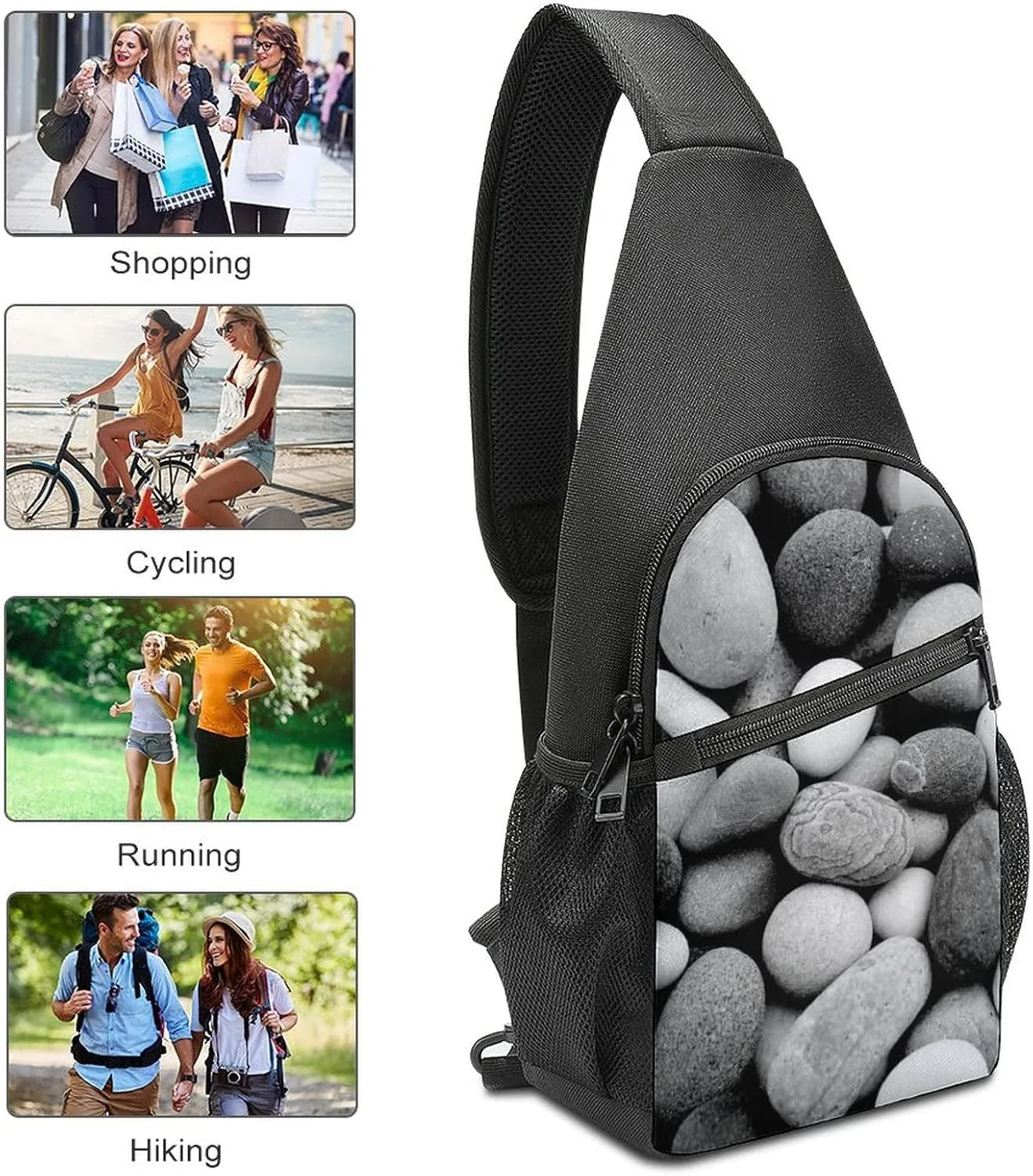 Adjustable Fanny Waist Pack Pouch, Crossbody Durable Runners Bag Wallet for Sports Cycling Gym Hiking Fitness Women Men