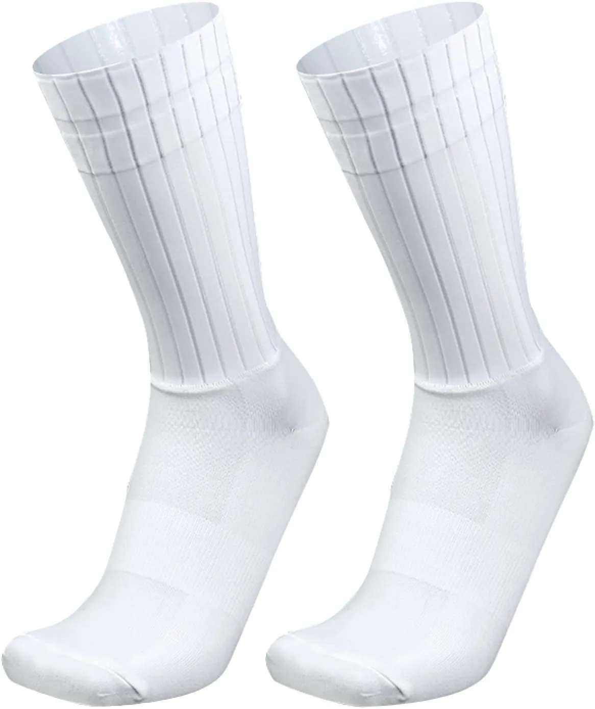 Aero Socks Cycling Aero Socks For Men Anti-Slip Silicone Aero White Line Cycling Sports Running Socks
