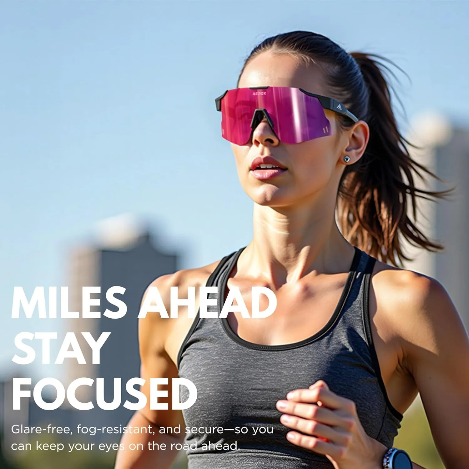 AEROX Running Sunglasses and Sports Glasses for Men and Women - Shades for Cycling and Baseball