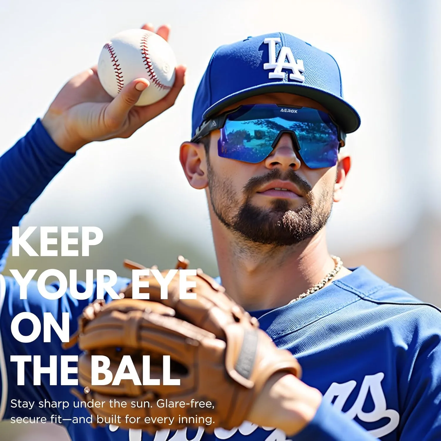 AEROX Running Sunglasses and Sports Glasses for Men and Women - Shades for Cycling and Baseball