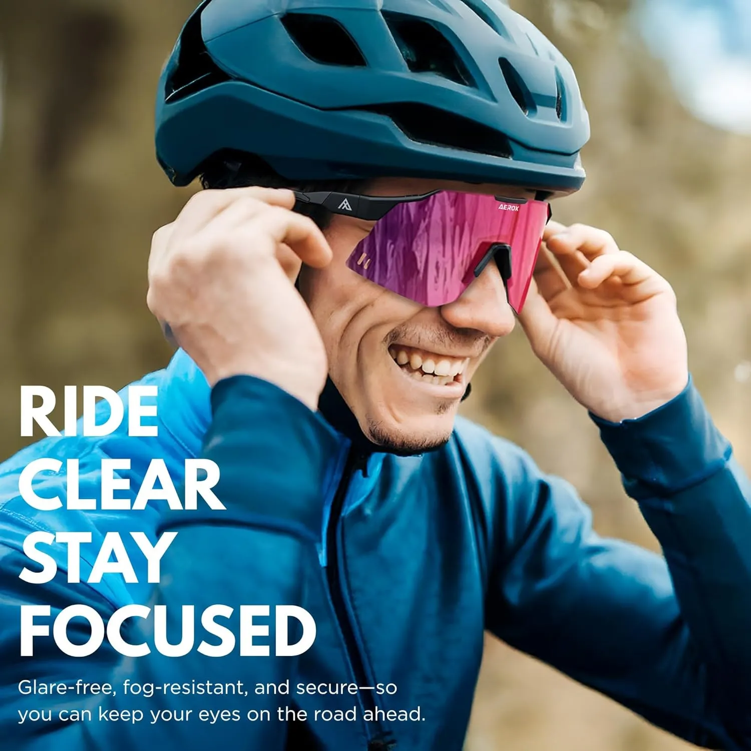 AEROX Running Sunglasses and Sports Glasses for Men and Women - Shades for Cycling and Baseball
