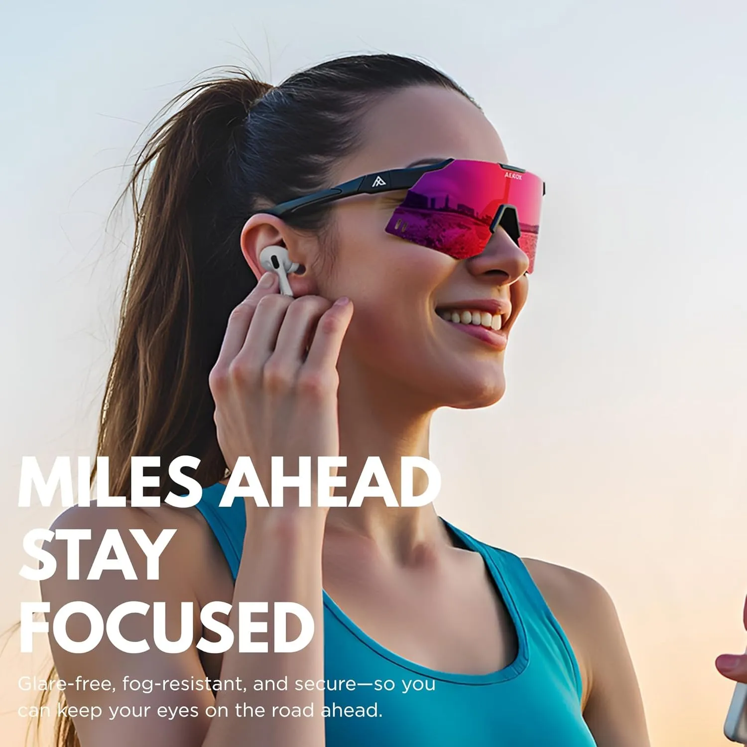 AEROX Running Sunglasses and Sports Glasses for Men and Women - Shades for Cycling and Baseball