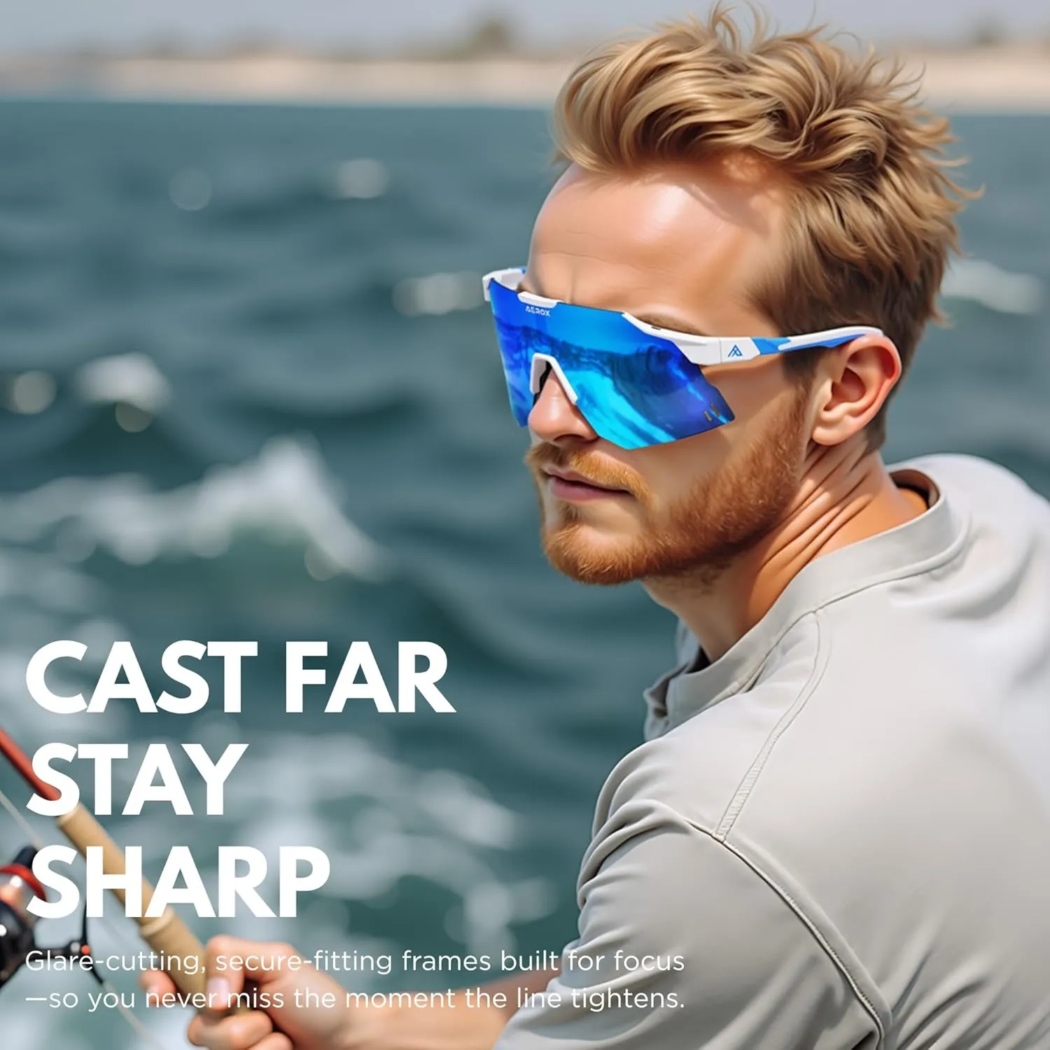 AEROX Running Sunglasses and Sports Glasses for Men and Women - Shades for Cycling and Baseball