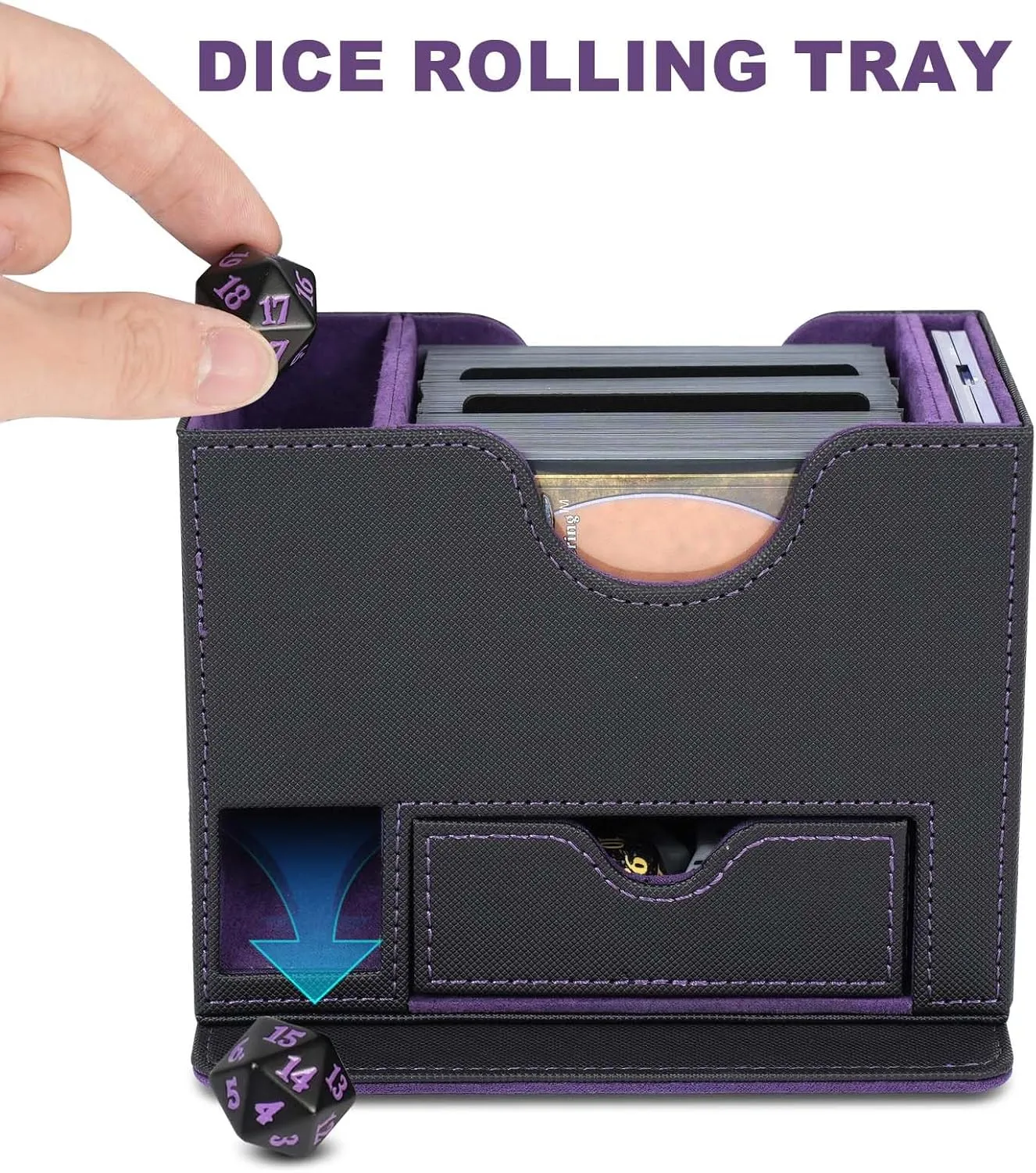 AFIING Card Storage Box For Trading Cards,120  MTG Deck Box, Storage Box With Tray box, Fits For Magic Game Cards