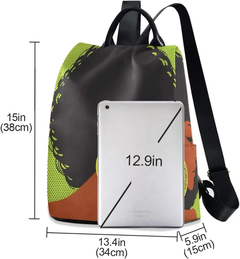 ALAZA African American Woman Backpack for Daily Shopping Travel